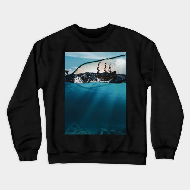 Capsule Voyage Art Print Crewneck Sweatshirt by Honeynandal